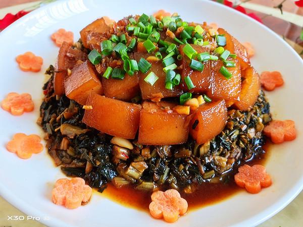 梅菜紅燒肉的做法-咸鮮味蒸菜譜