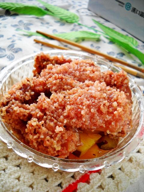 紅薯粉蒸腐乳肉的做法-醬香味蒸菜譜