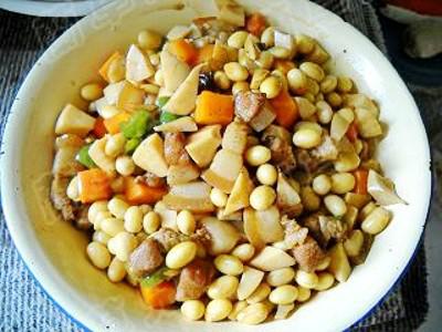 黃豆蛋白紅燒肉的做法-家常味燒菜譜