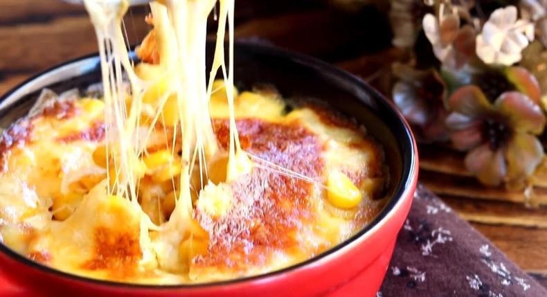 蛋黃芝士焗玉米的做法-奶香味烘焙菜譜