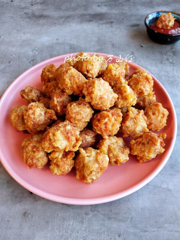 干炸丸子的做法-家常味炸菜譜