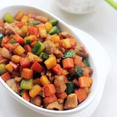 胡蘿卜黃瓜炒肉丁的做法-家常味炒菜譜