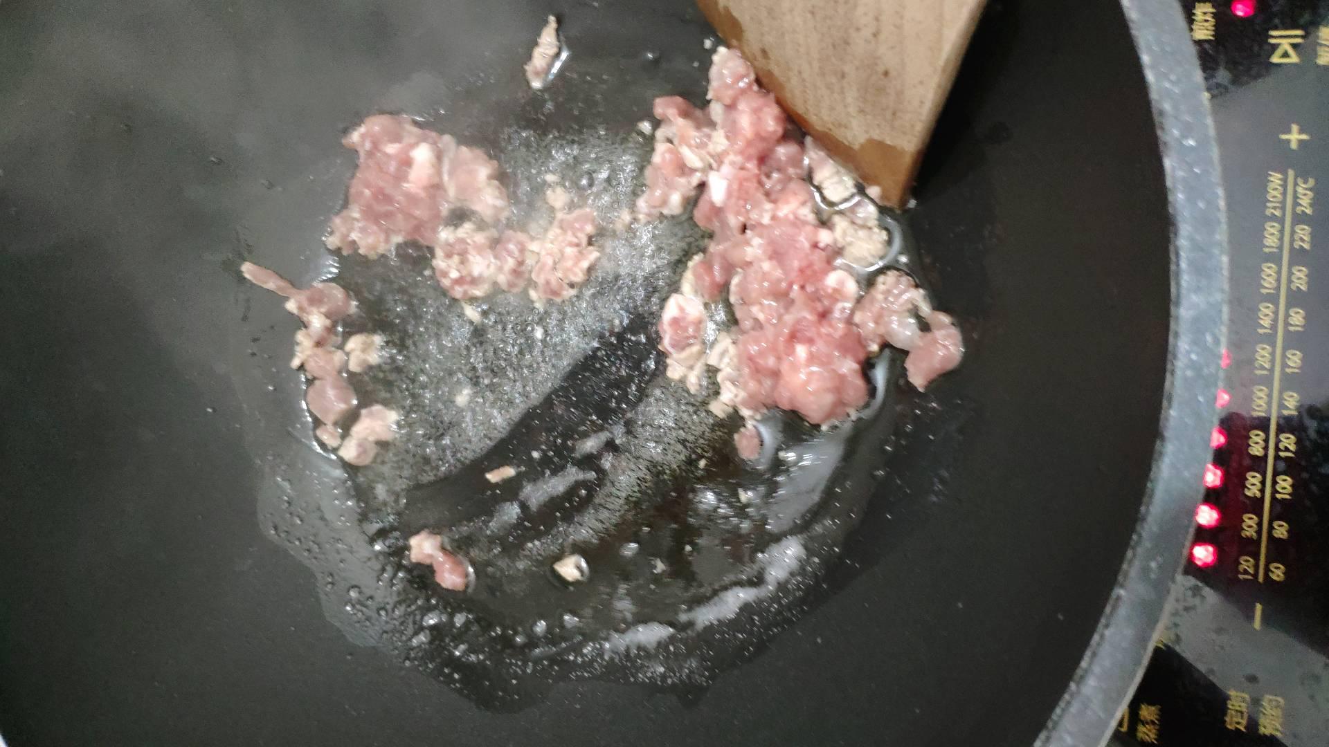 豆角玉米雞腿菇炒肉沫的做法-家常味炒菜譜