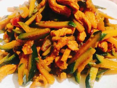 南瓜炒肉絲的做法-家常味炒菜譜
