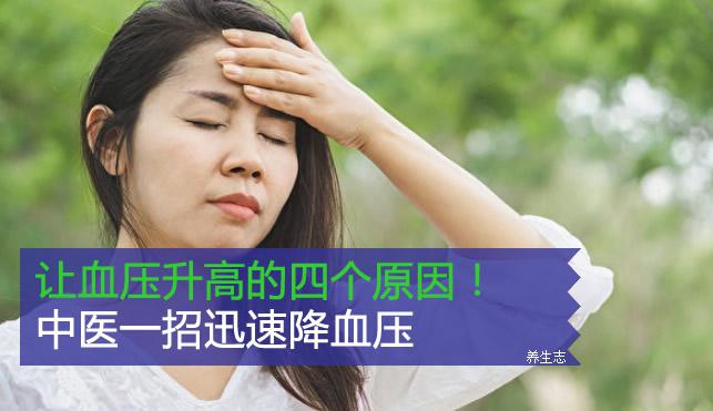 讓血壓升高的四個原因！中醫(yī)一招迅速降血壓